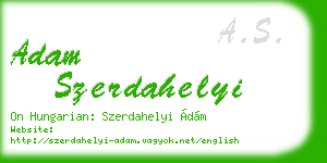 adam szerdahelyi business card